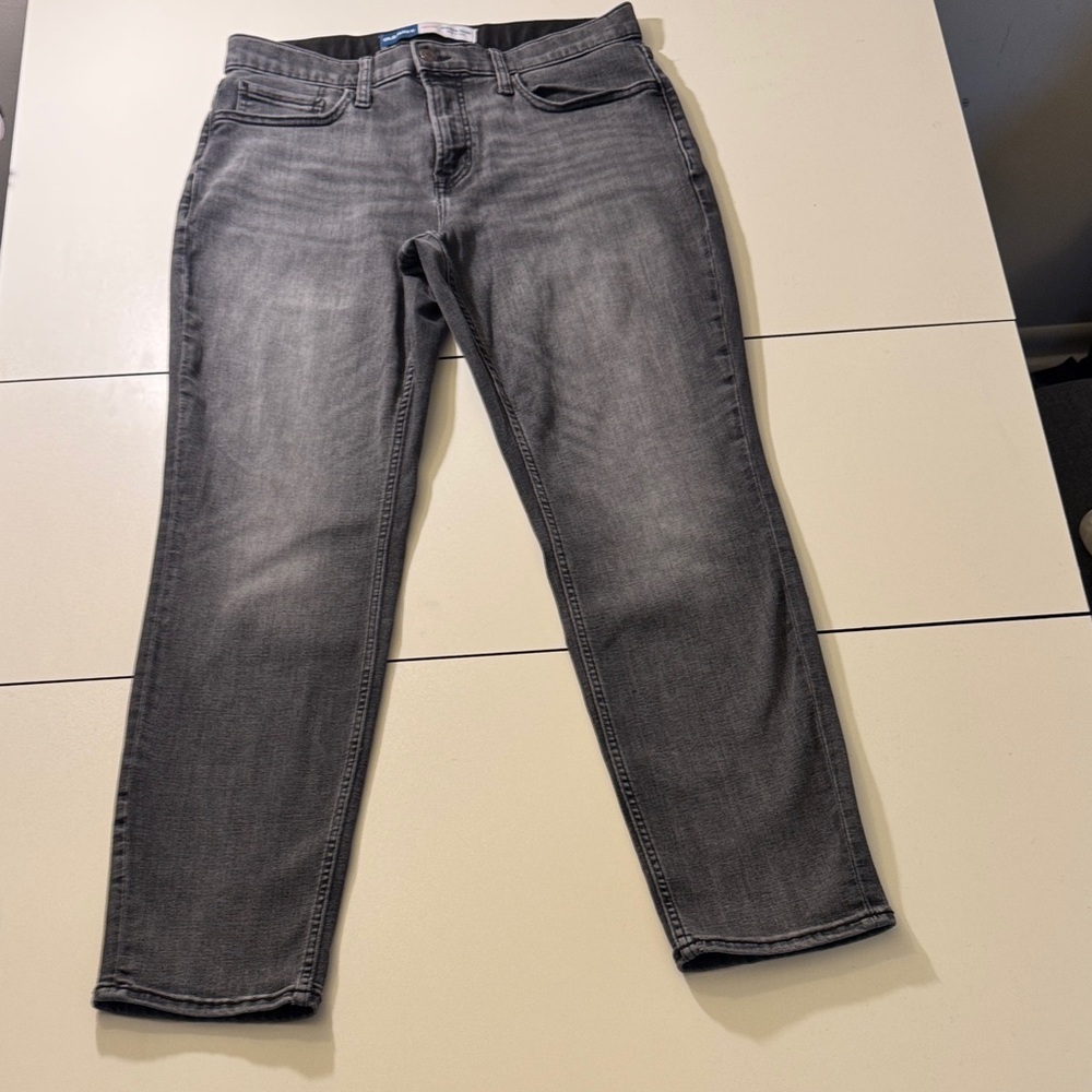 Old Navy Mens Athletic Taper Leg Gray Jeans
